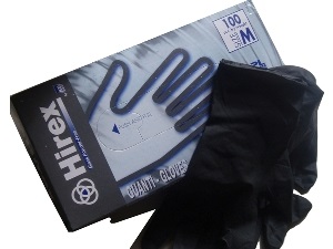 HIREX Crne latex rukavice